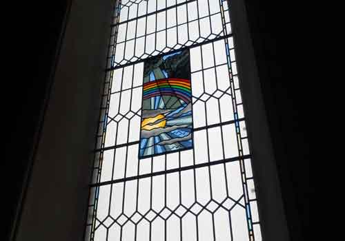 Fleetwood St Peter's new stained glass window