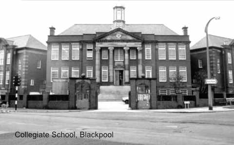 the demolished Collegiate School Blackpool