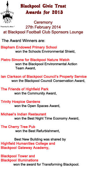2013 Blackpool Civic Trust Awards