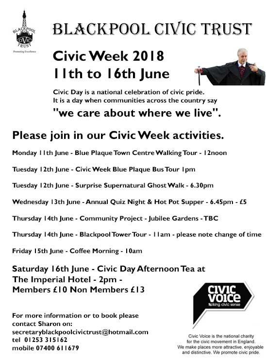 11th June - 16th June 2018 - Blackpool Civic Week
