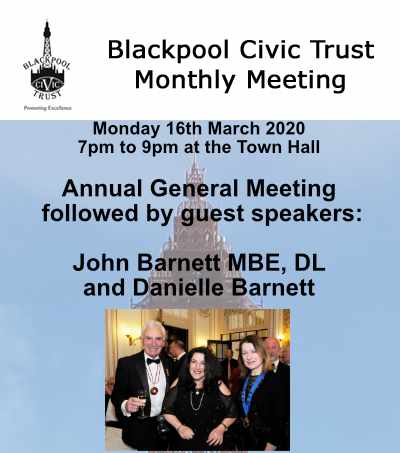 Blackpool Civic Trust Monthly Meeting 16th March 2020