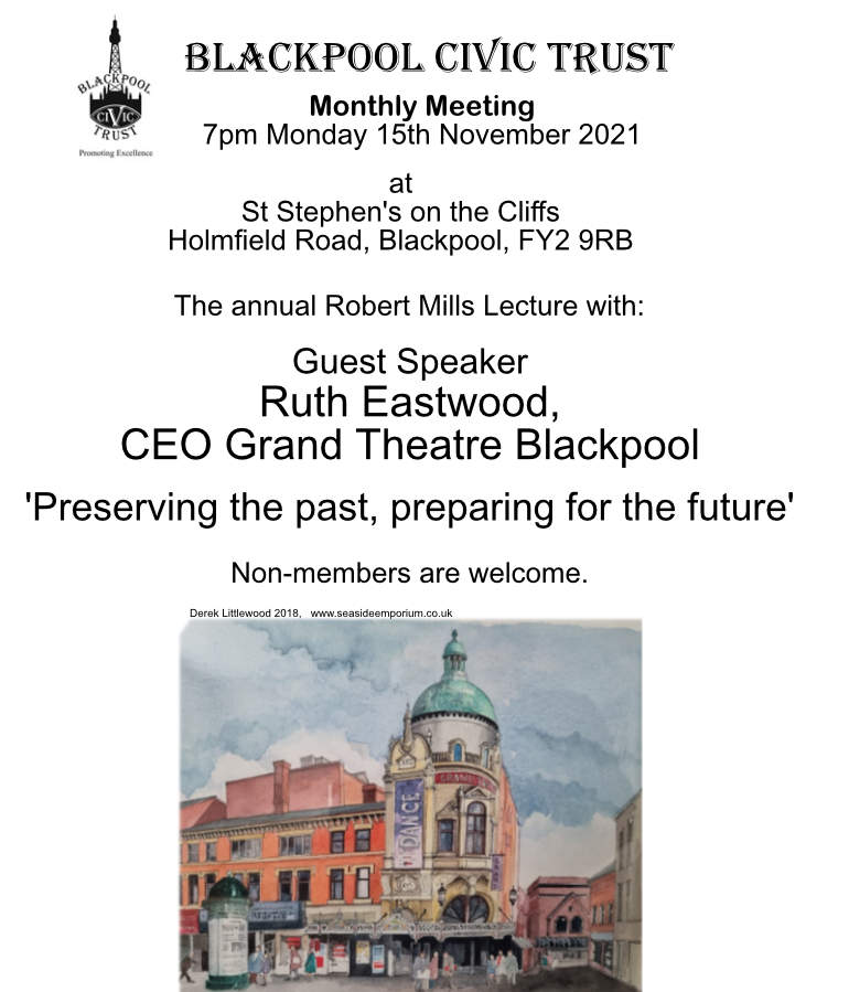 Blackpool Civic Trust Monthly Meeting 15th November 2021