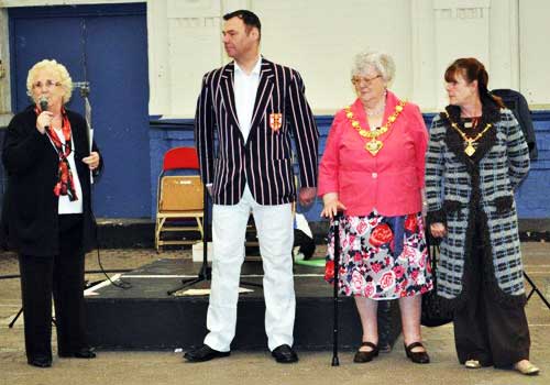 Elaine Smith, Andy Mitchell, the Mayor and Mayoress of Blackpool