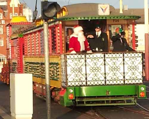 Santa Express on Blackpool Promenade Dec 2012