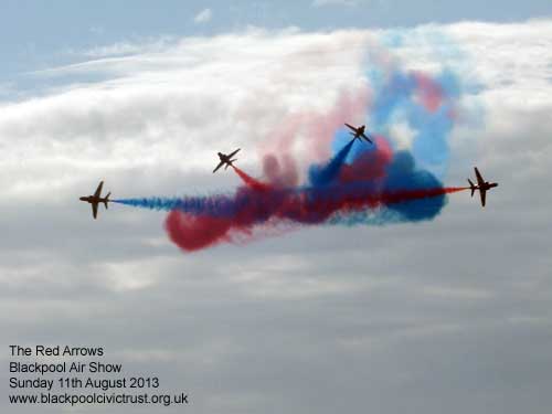The Red Arrows at the Blackpool Air Show 2013