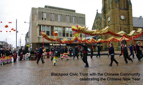 Blackpool Civic Trust with the Chinese Community celebrating the Chinese New Year
