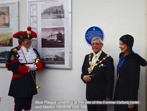 Blue Plaque for Marton Windmill and Oxford Hotel