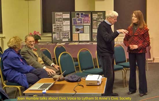 Joan Humble talks about Civic Voice to Lytham St Ann'es Civic Society