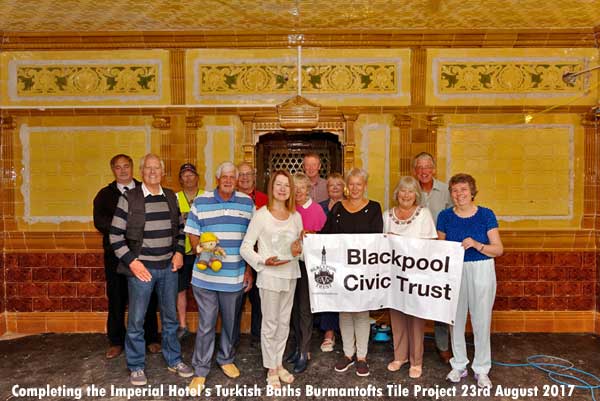 Blackpool Civic Trust complete the Imperial Hotel Turkish Baths Project 23rd August 2017