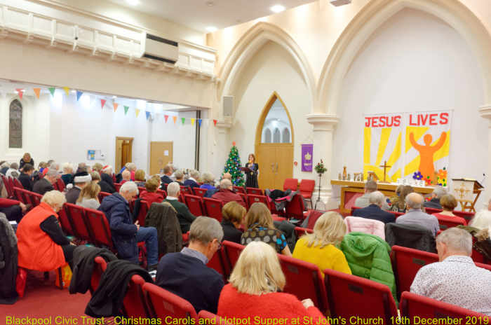 Blackpool Civic Trust Christmas Carols and Hotpot Supper at St John's Church Blackpool