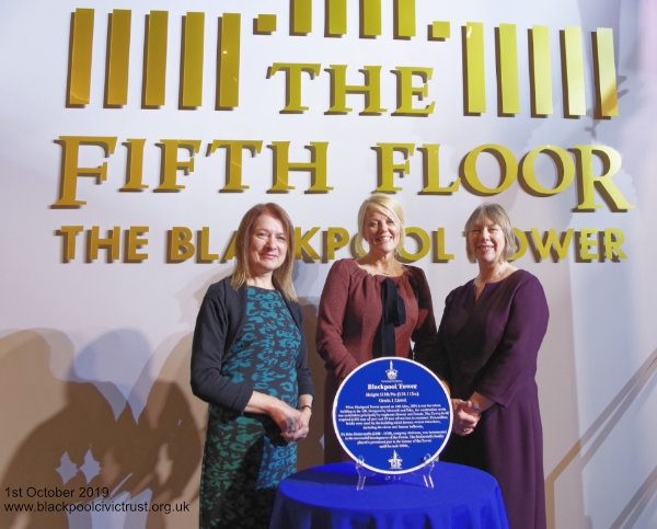 Blackpool Civic Trust at unveiling of Blue Plaque at Blackpool Tower