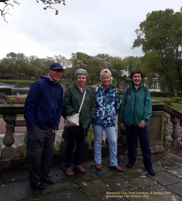Blackpool Civic Trust members on a guided tour of Stanley Park Blackpool