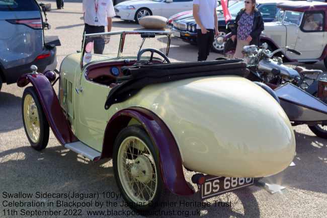 Austin 7 bsed Swallow Sidecar  at Blackpool 2022