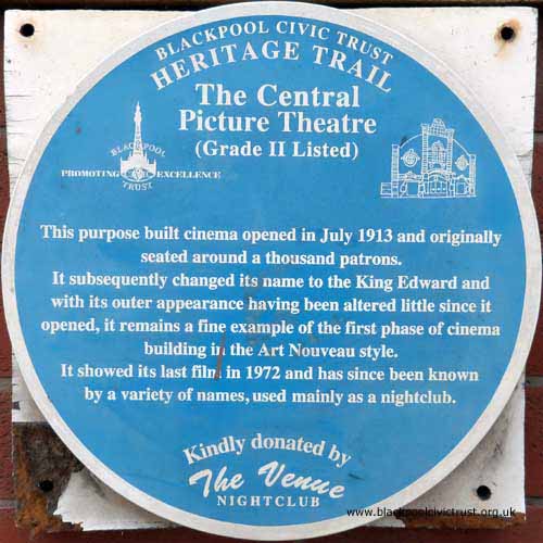 Blackpool Civic Trust, Blue Plaque
