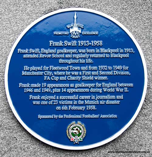 Frank Swift Blue Plaque