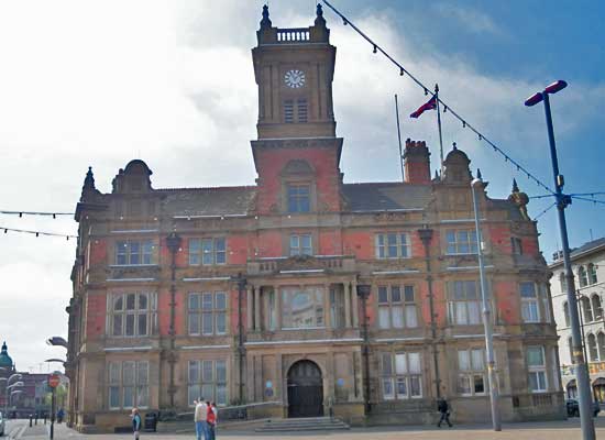 Blackpool Town Hall, Grade II listed