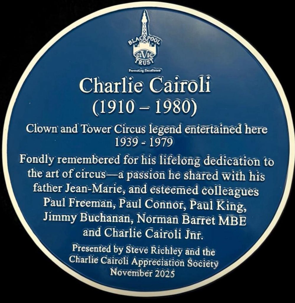Charlie Cairoli Blue Plaque